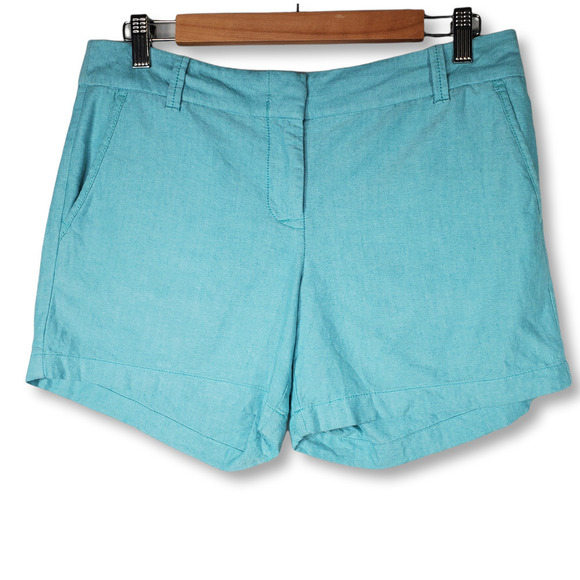 J. Crew Chino City Fit Shorts Turquoise Size 6 - Picture 1 of 9